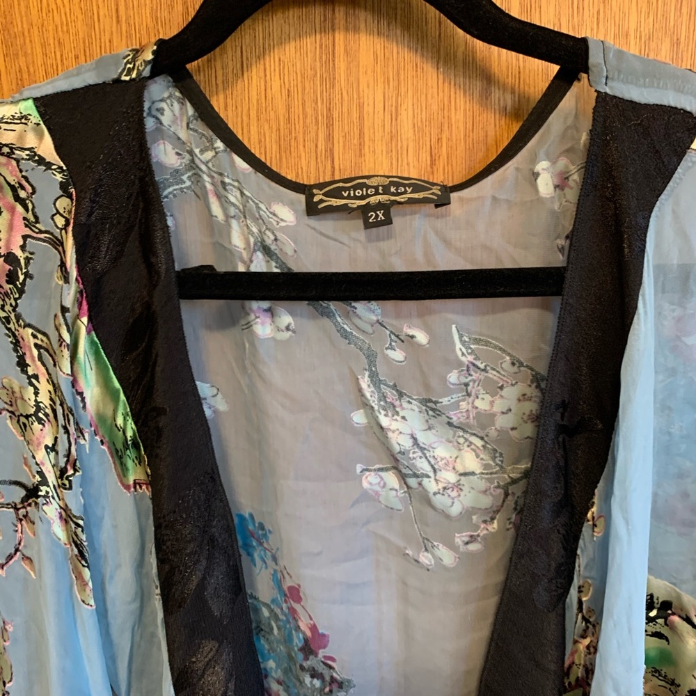 Blue silky swim cover